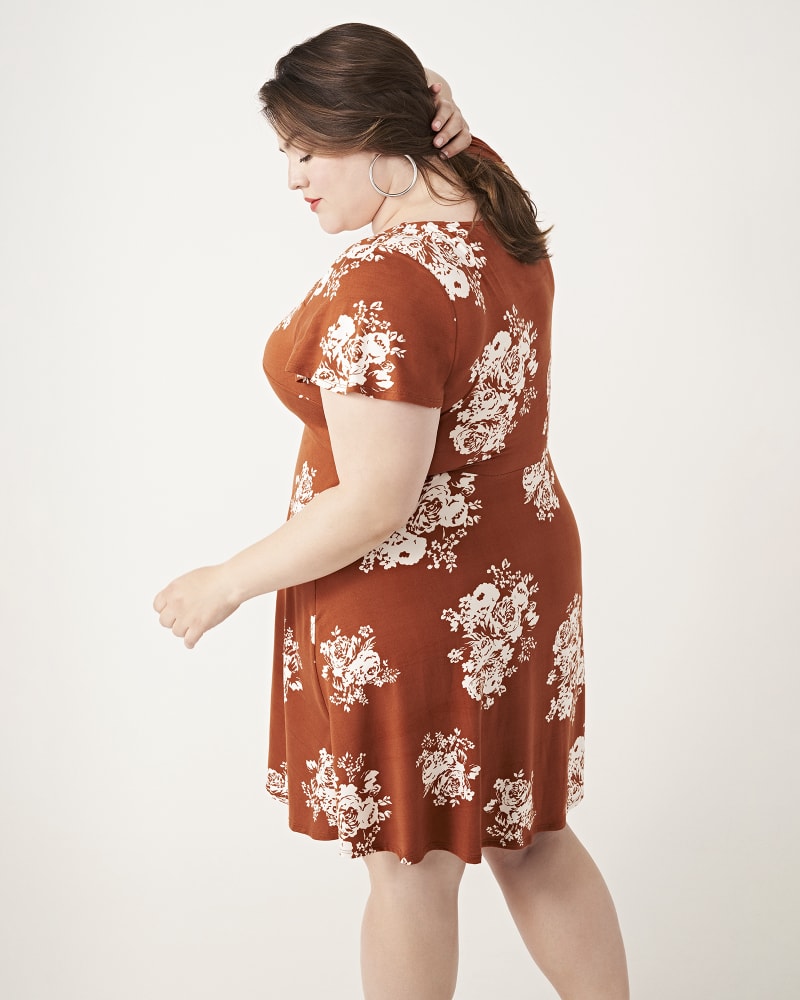 Plus size discount floral skater dress
